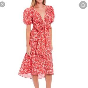 Sachin & Babi Courtney Floral Puff Sleeve Dress NWT Size 14